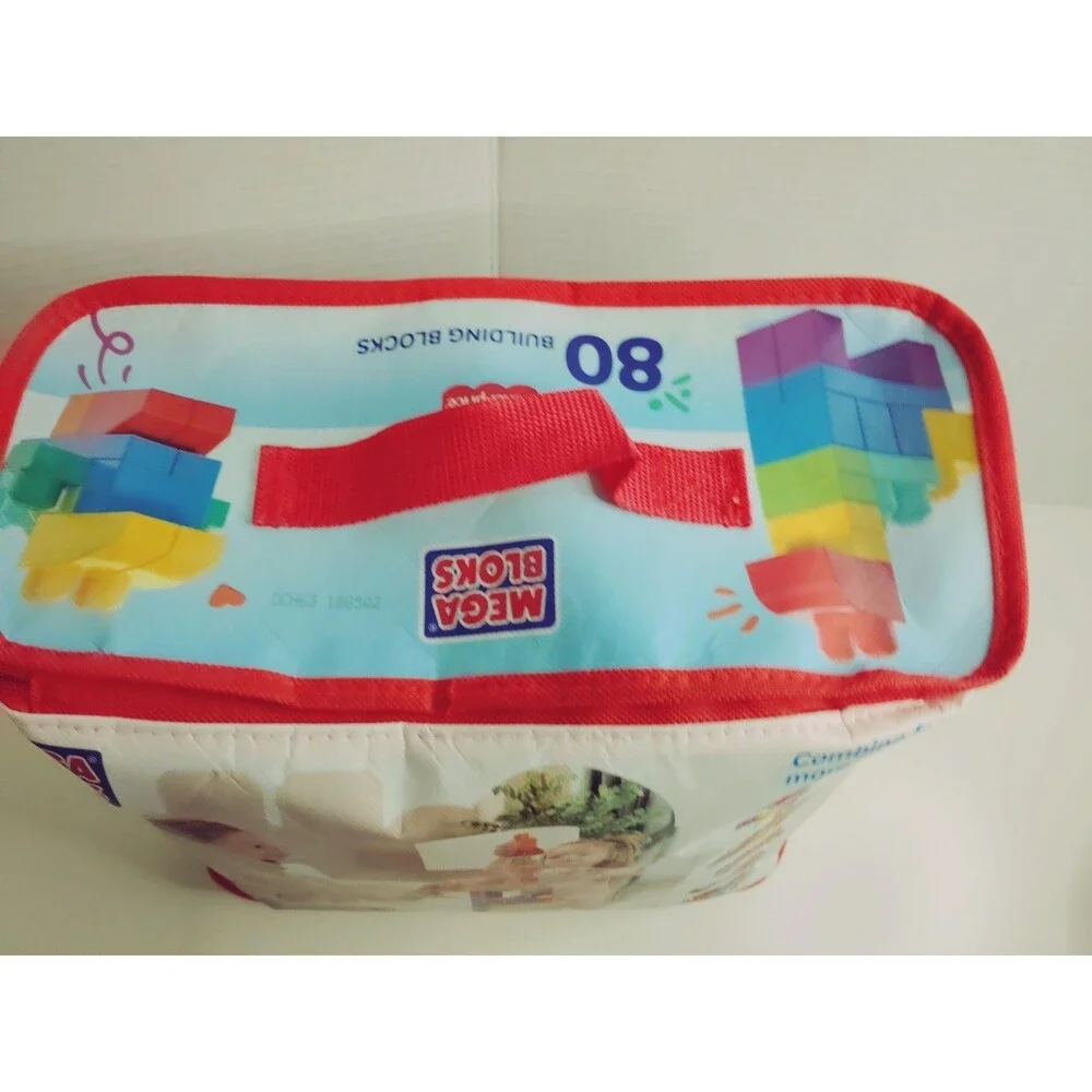 Mega Bloks 80-Piece Interlocking Blocks Set, Age 1+, Storage Carry Bag